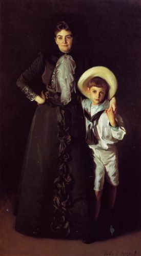 Mrs Edward L. Davis and Her Son Livingston Davis