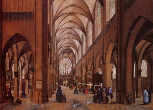 The Interior of the Cathedral of Antwerp