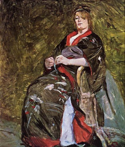 Lili Grenier in a Kimono