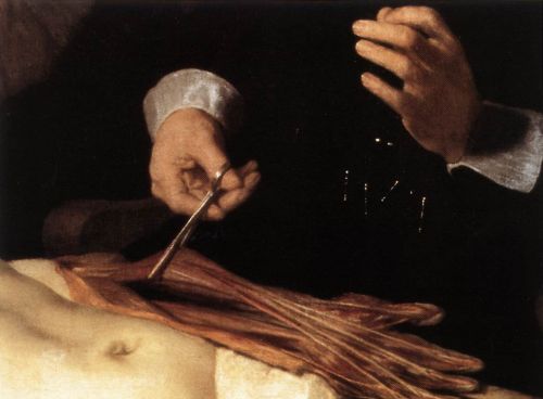 The Anatomy Lecture of Dr. Nicolaes Tulp (detail)