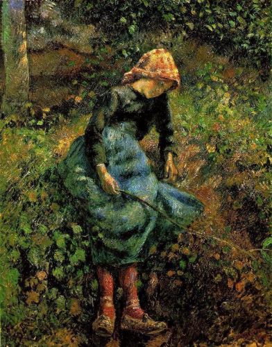 Young Peasant Girl with Stick