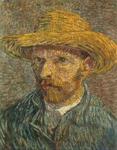 Self Portrait with Straw Hat 3