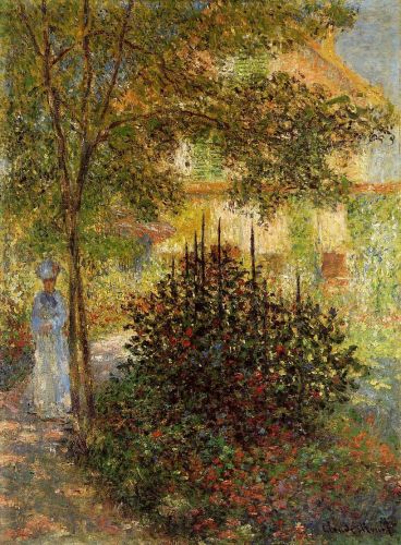 Camille Monet in the Garden at the House in Argenteuil