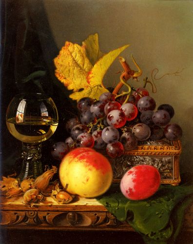 Still Life of Black Grapes