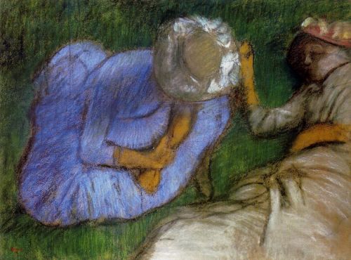 Young Women Resting in a Field