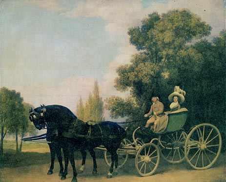 A Gentleman driving a Lady in a Phaeton, 1787