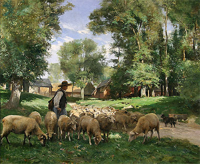 A Shepherd and his Flock, undated