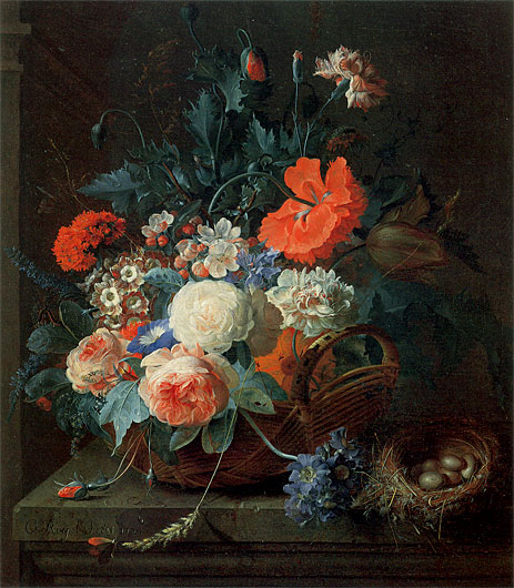 An Arrangement of Flowers in a Vase, 1724