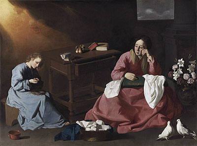 Christ and the Virgin in the House at Nazareth, c.1635/40