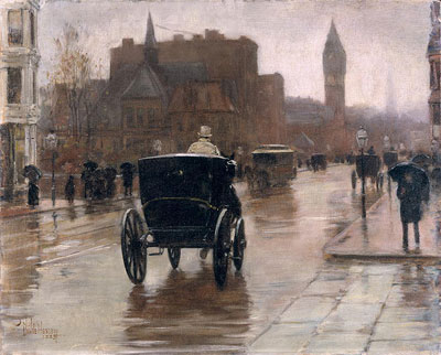 Columbus Avenue, Rainy Day, 1885