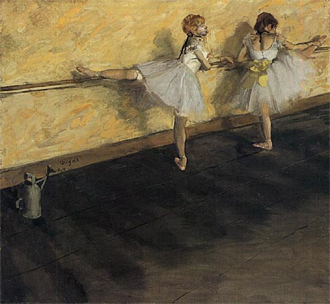 Dancers Practicing at the Bar, 1877