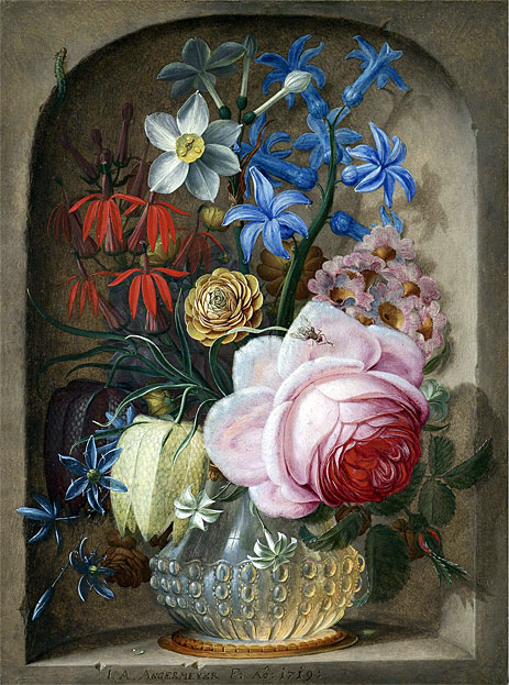 Flowers in a Vase in a Stone Niche, 1719