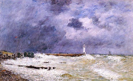 Le Havre, Heavy Winds off of Frascati, 1896