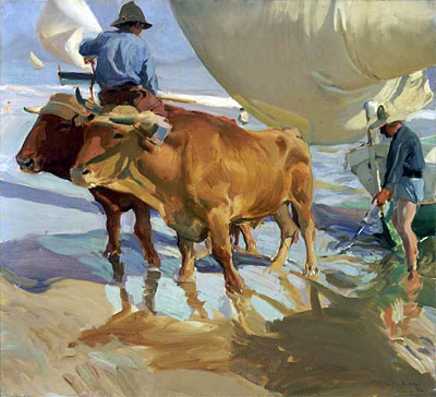 Oxen on the Beach, 1910