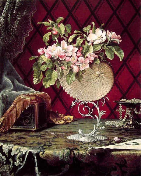 Still Life with Apple Blossoms in a Nautilus Shell, 1870