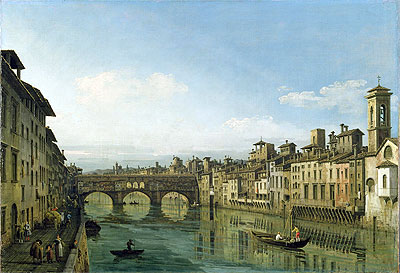 The Arno in Florence with the Ponte Vecchio, c.1745