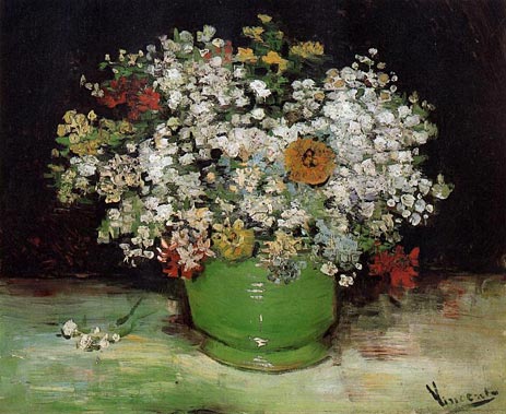 Vase with Zinnias and Other Flowers, Summer 188