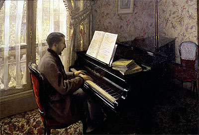 Young Man Playing the Piano, 1876