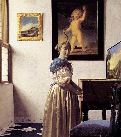 Young Woman Standing at a Virginal, c.1672/73