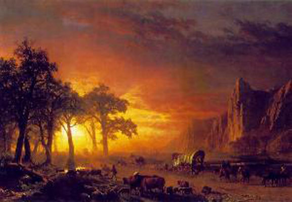 Albert Bierstadt Emigrants Crossing The Plains Oil Painting