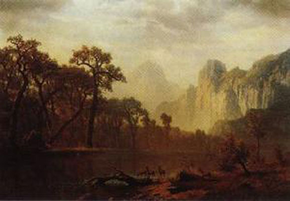 Albert Bierstadt In The Yosemite Valley Oil Painting