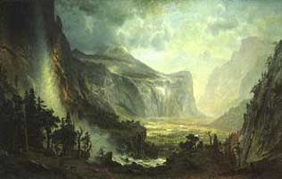 Albert Bierstadt The Domes of the Yosemite Oil Painting