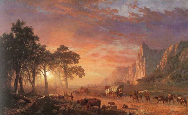 Albert Bierstadt The Oregon Trail Oil Painting