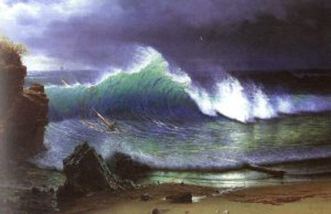 Albert Bierstadt The Shore of the Turquoise Sea Oil Painting