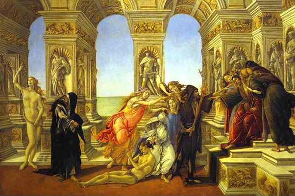 Alessandro Botticelli Calumny of Apelles. Oil Painting