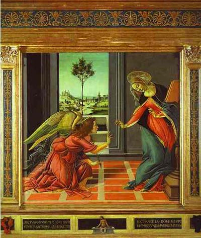 Alessandro Botticelli Cestello Annunciation. Oil Painting