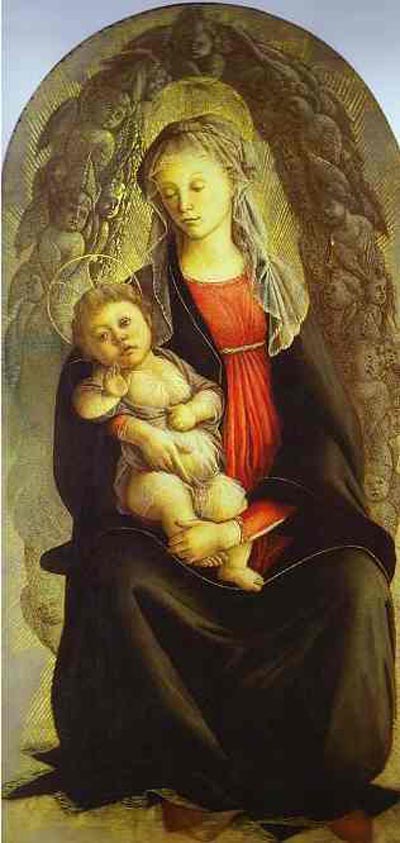 Alessandro Botticelli Madonna in Glory. Oil Painting