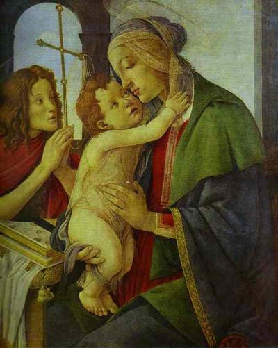 Alessandro Botticelli The Virgin and Child with the Infant St. John. Oil Painting