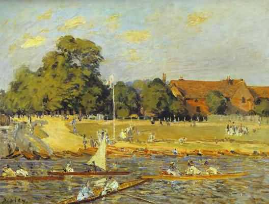 Alfred Sisley Regatta at Hampton Court Oil Painting