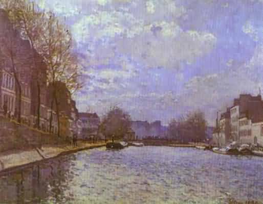 Alfred Sisley The Saint Martin Canal in Paris Oil Painting