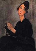 Amedeo Modigliani Dedie Haydn seated Oil Painting
