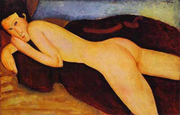 Amedeo Modigliani Nu couche de dos Oil Painting