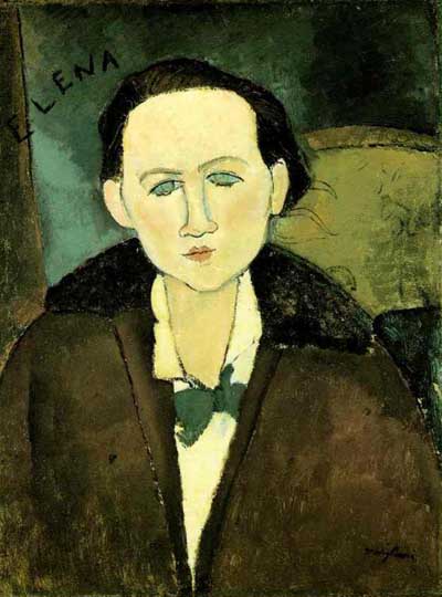 Amedeo Modigliani Portrait of Elena Pavlowski Oil Painting