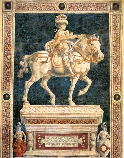 Andrea del Castagno Monument to Niccolo da Tolentino Oil Painting