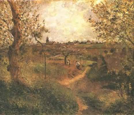 Camille Pissarro A Path Across the Fields Oil Painting