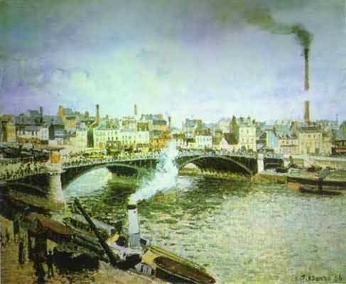 Camille Pissarro Morning Overcast Weather Rouen Oil Painting