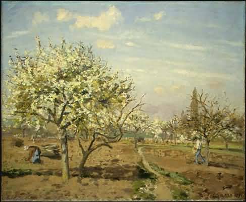 Camille Pissarro Orchard in Bloom at Louveciennes Oil Painting