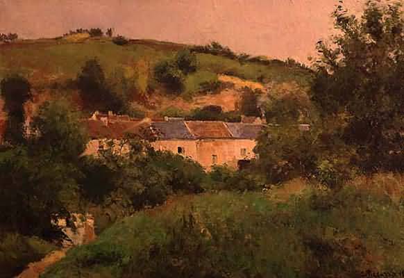 Camille Pissarro Village Path Oil Painting