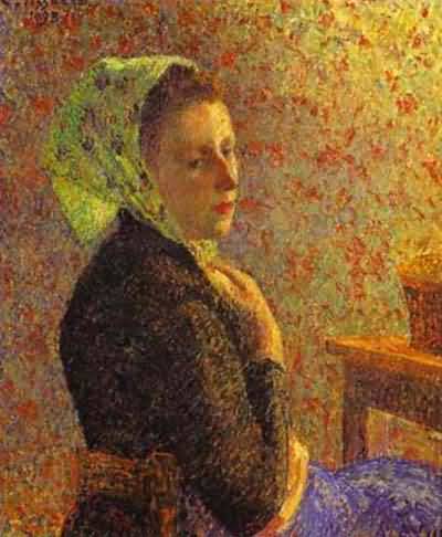 Camille Pissarro Woman with Green Scarf Oil Painting