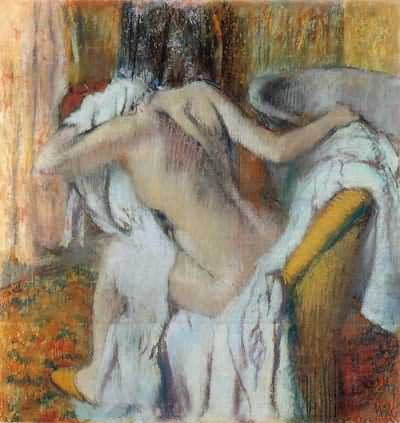 Edgar Degas After the Bath Oil Painting