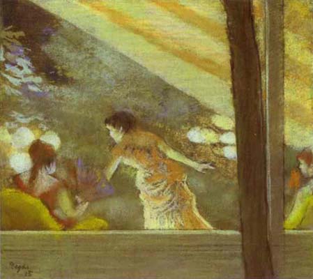 Edgar Degas At the Cafe des Ambassadeurs Oil Painting