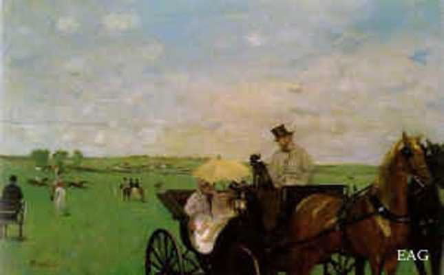 Edgar Degas At The Races In The Country Oil Painting
