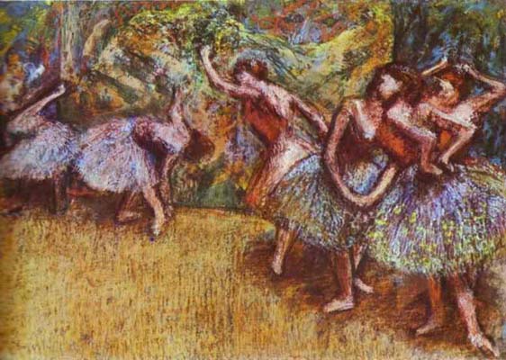 Edgar Degas Ballet Scene Oil Painting