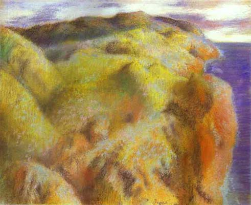 Edgar Degas Coastal Landscape Oil Painting
