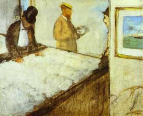Edgar Degas Cotton Dealers in New Orleans Oil Painting