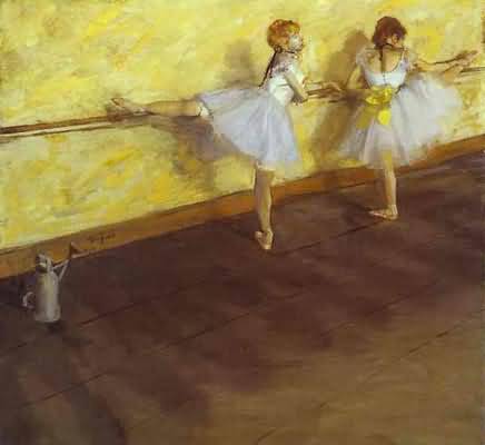 Edgar Degas Dancers Practising at the Bar Oil Painting